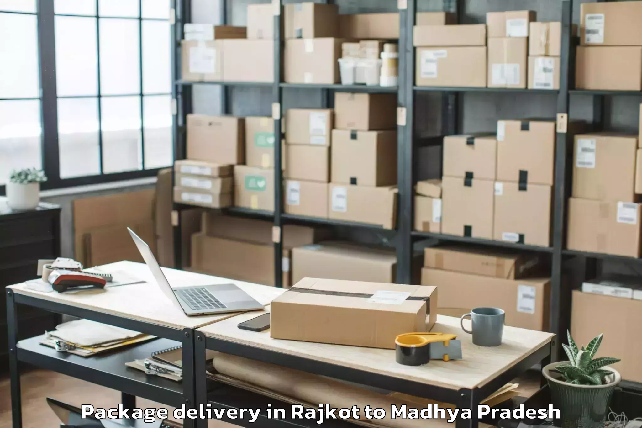 Trusted Rajkot to Guna Airport Gux Package Delivery